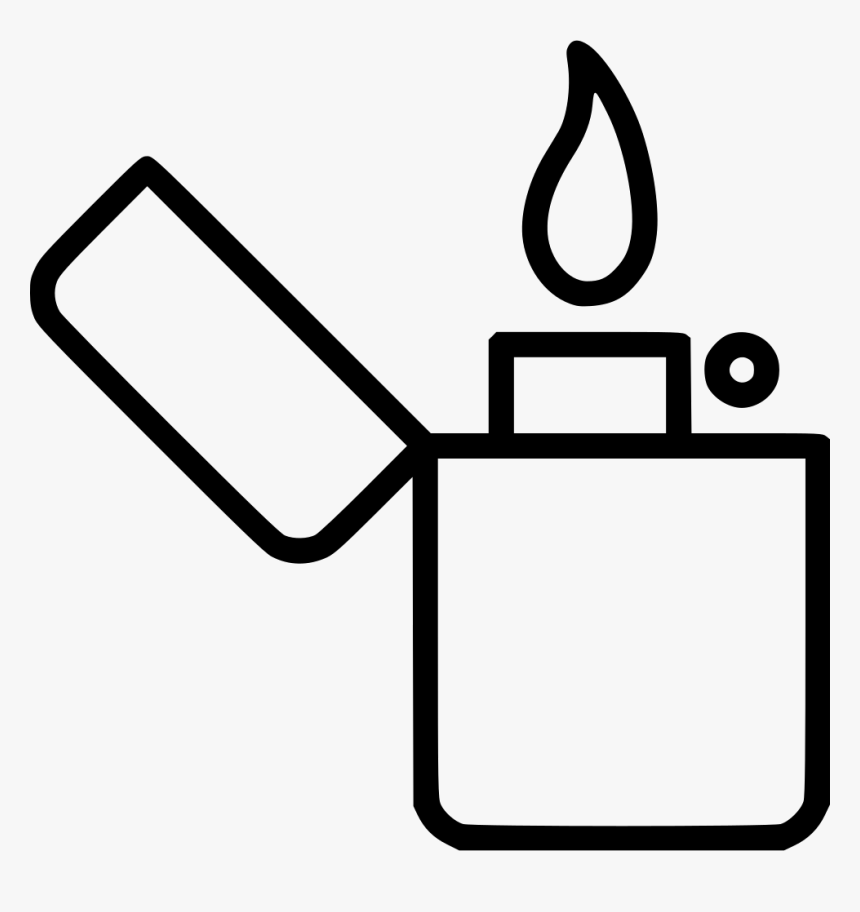 Transparent Lighter Png - Lighter Png Black And White, Png Download, Free Download