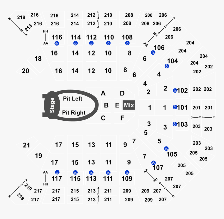 Seat Number Mgm Grand Garden Arena Seating Chart, HD Png Download, Free Download