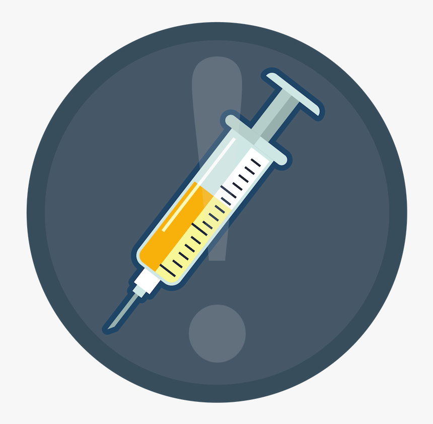 Blue Dangerous Needlestick Icon - Needle Stick Injury Icon, HD Png Download, Free Download