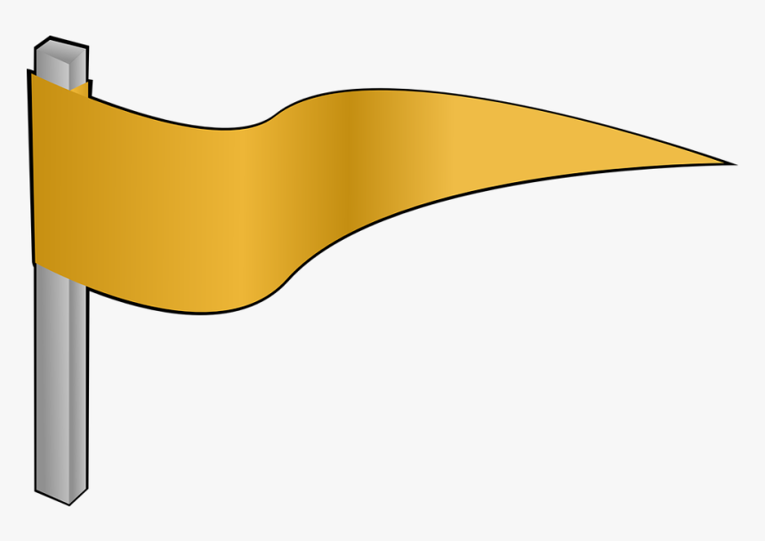 Flama, Bayrak, Sarı, Sallama, Afiş - Gold Flag Png, Transparent Png, Free Download