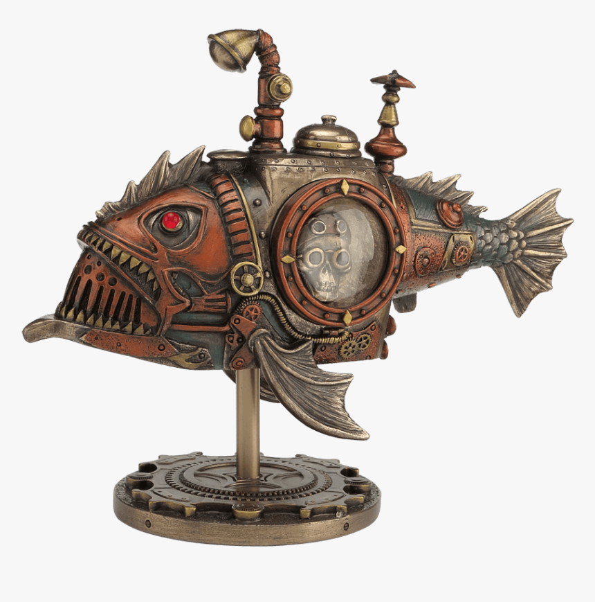 Black Seadevil Steampunk Submarine - Figurine Steampunk Png, Transparent Png, Free Download