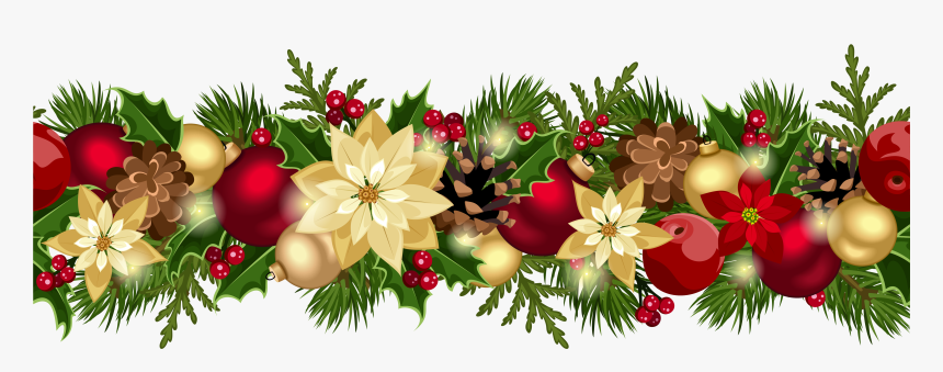 Download Christmas Wreath Png Transparent 092 - Free Christmas Garland Clipart, Png Download, Free Download