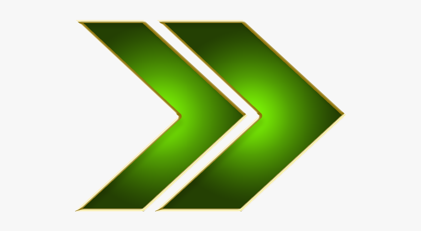 Double Arrow Green Right - Green Right Arrow Png, Transparent Png, Free Download