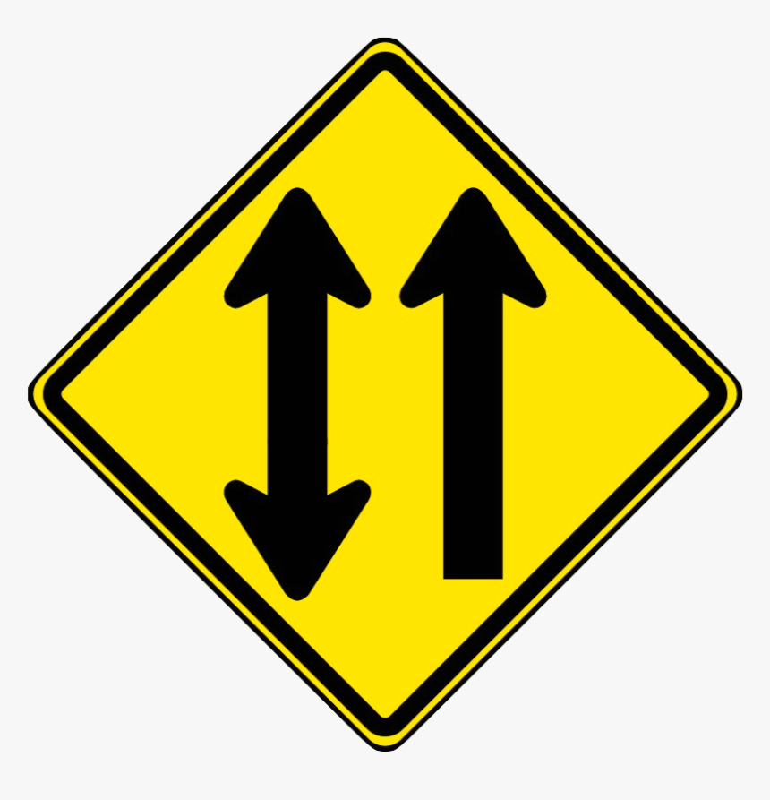 Divided Highway Begins Sign, HD Png Download, Free Download