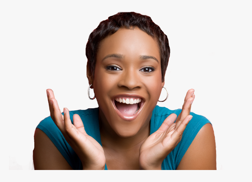 Download Happy Girl Png Clipart - Short Textured Black Woman Hair, Transparent Png, Free Download
