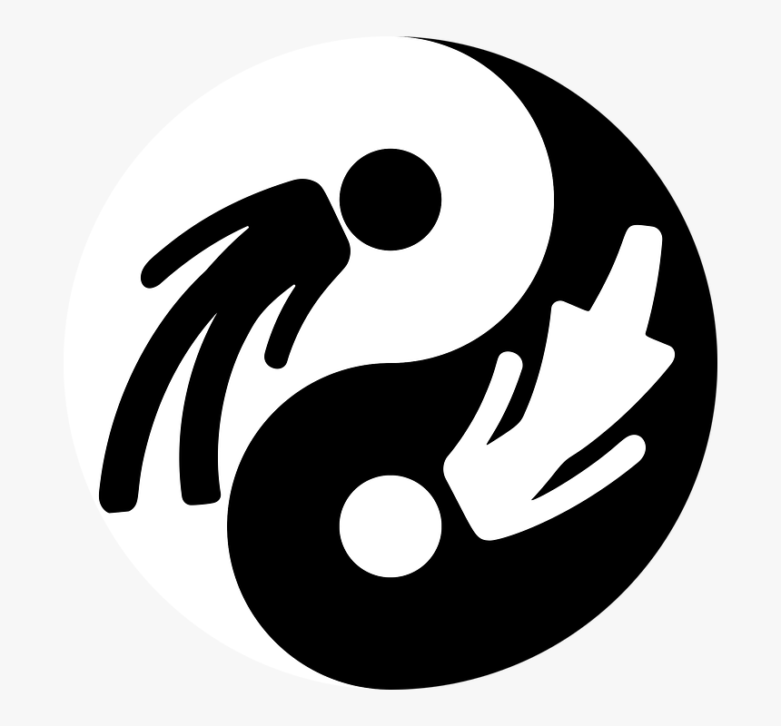 Yin, Yang, Emblem, Boy, Gender, Icon, Insignia, Male - Male And Female Yin And Yang, HD Png Download, Free Download