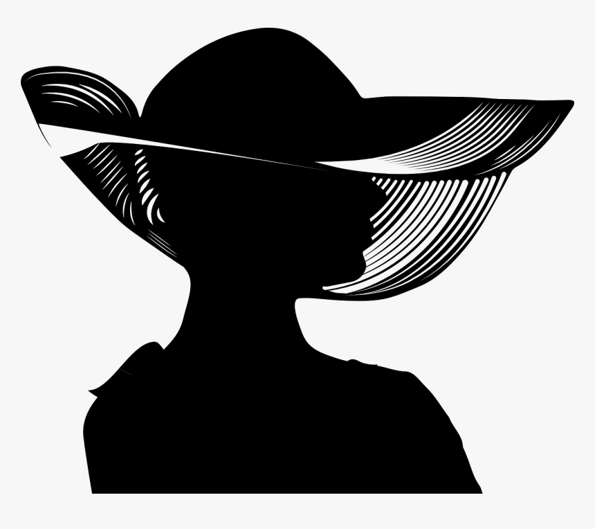 Silhouette Woman With A Hat Image Photography Hat Black - Black Woman With Hat...