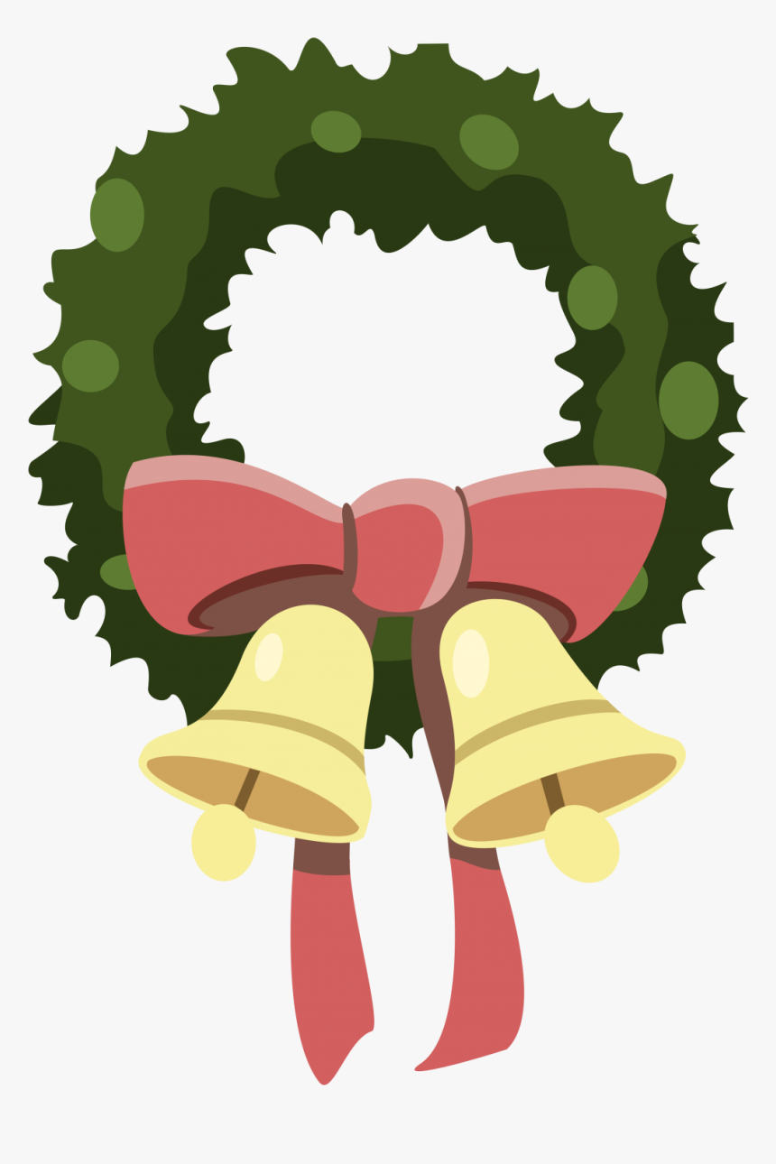 Wreath Christmas Vector Clip Art Free File - Simple Vector Christmas Wreath, HD Png Download, Free Download