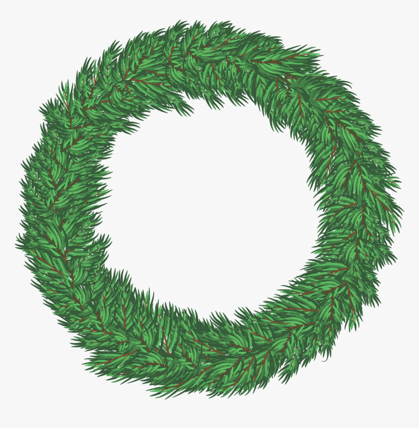 Transparent Holiday Wreath Clipart - Christmas Wreath Vector Transparent, HD Png Download, Free Download