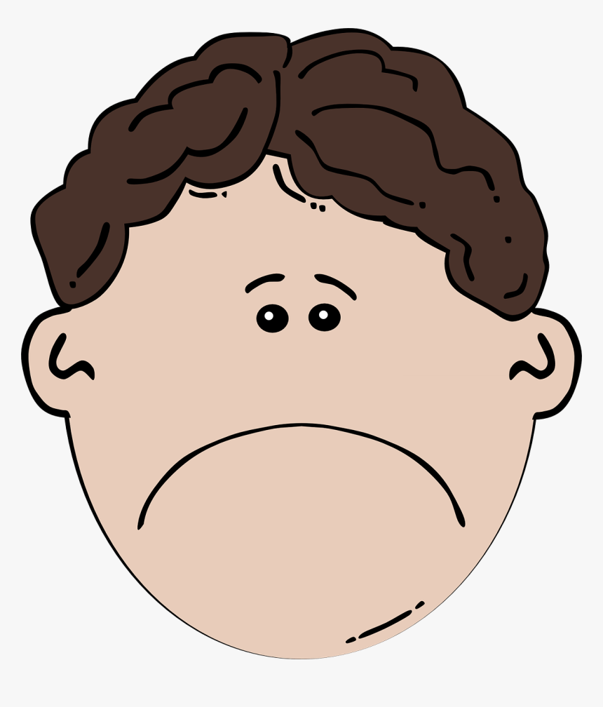 Boy Face Cartoon 3 Svg Clip Arts - Sad Boy Face Clipart, HD Png Download - kindpng Boy Face Cartoon 3 Svg Clip Arts - Sad Boy Face Clipart, HD Png Download - kindpng