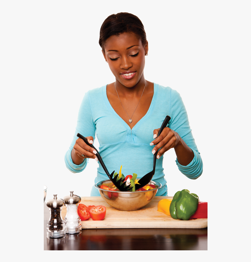 Png Black Woman Cook - Black Lady Cooking, Transparent Png, Free Download