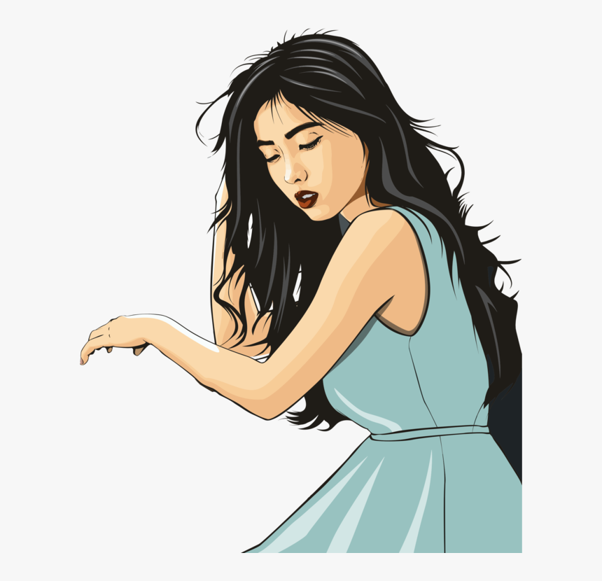 Shoulder,woman,art - Asian Lady Clip Art, HD Png Download, Free Download