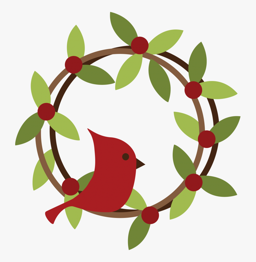Christmas Wreath Svg Clipart - Miss Kate's Cuttables Christmas, HD Png Download, Free Download