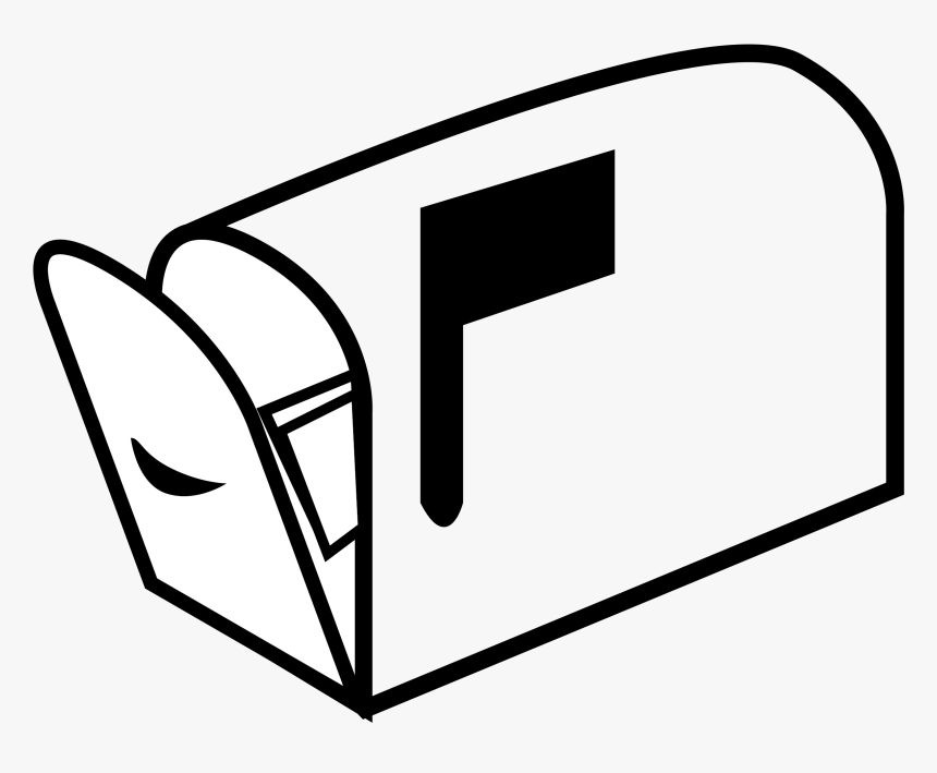 Mailbox Clipart Inbox - Mailbox Clipart Black And White, HD Png Download, Free Download