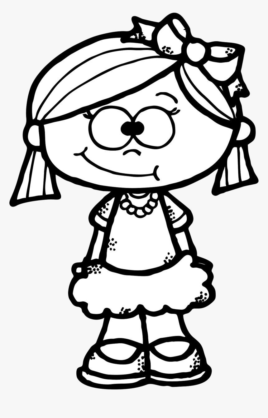 Cute Girl Clipart Freebie Cute Girl Clipart Black And White Hd Png Download Kindpng