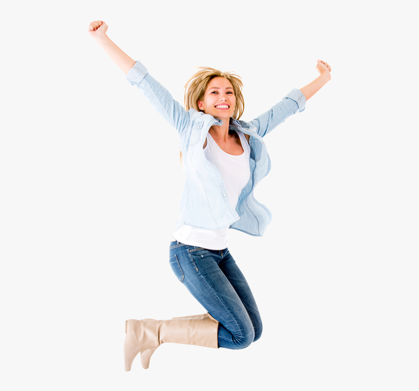 Transparent Happiness Clipart Black And White - Person Jumping Transparent Background, HD Png Download, Free Download