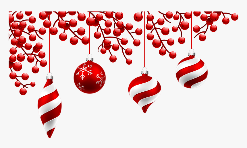 Red Christmas Decoration Png Clipart Image - Transparent Christmas Decoration Png, Png Download, Free Download