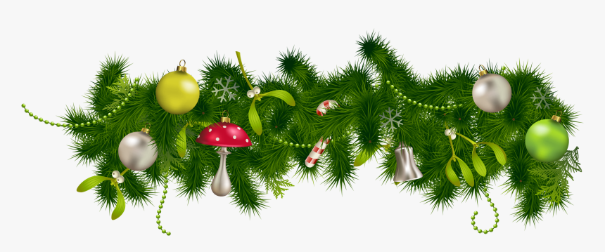 Christmas Decorations Png Free Background - Green Christmas Decor Png, Transparent Png, Free Download