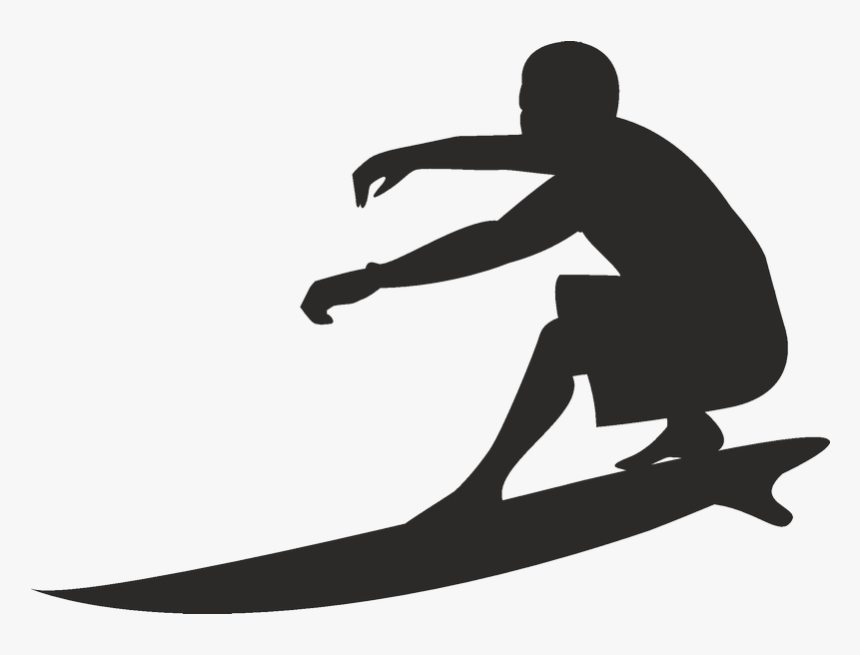 Clip Art Surfing Silhouette Surfboard Euclidean Vector - Skier Turns, HD Png Download, Free Download