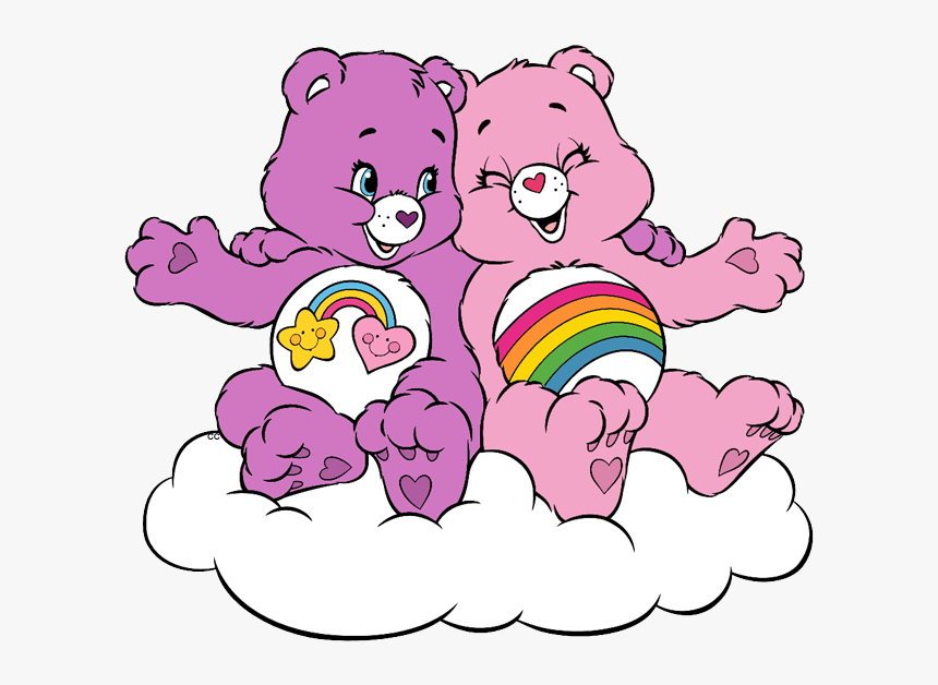 Transparent Bear Clipart Png - Pink And Purple Care Bear, Png Download, Free Download