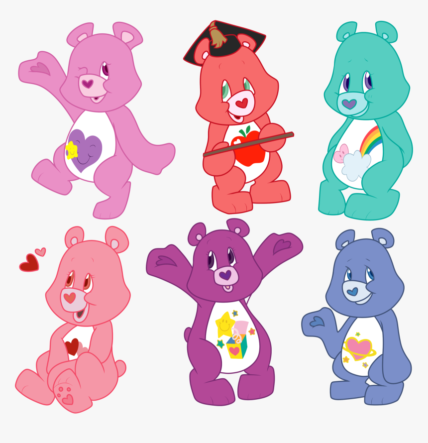 Cheer Bear Share Bear Care Bears Portable Network Graphics - Care Bears Bashful Heart Bear, HD Png Download, Free Download