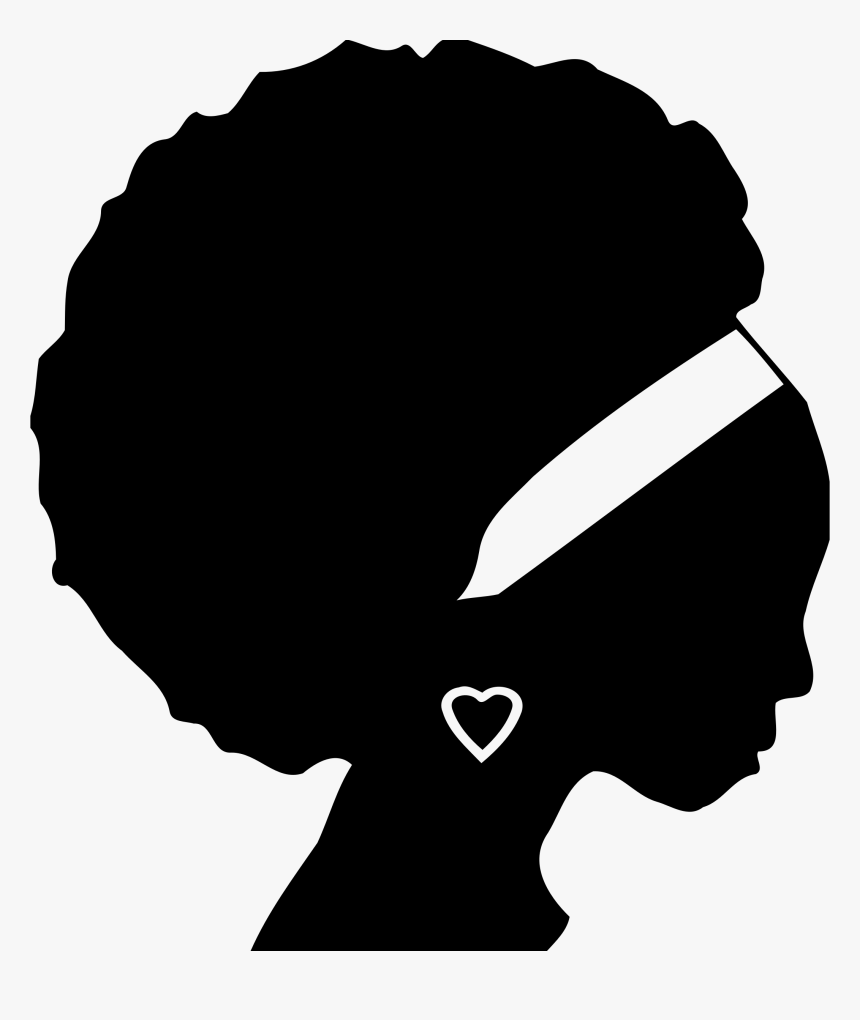 Lady Silhouette Clipart - African American Female Silhouette, HD Png Download, Free Download