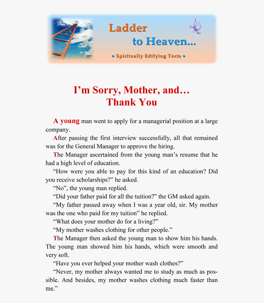 I"m Sorry, Mother, And - Thank You Mom And I M Sorry, HD Png Download, Free Download