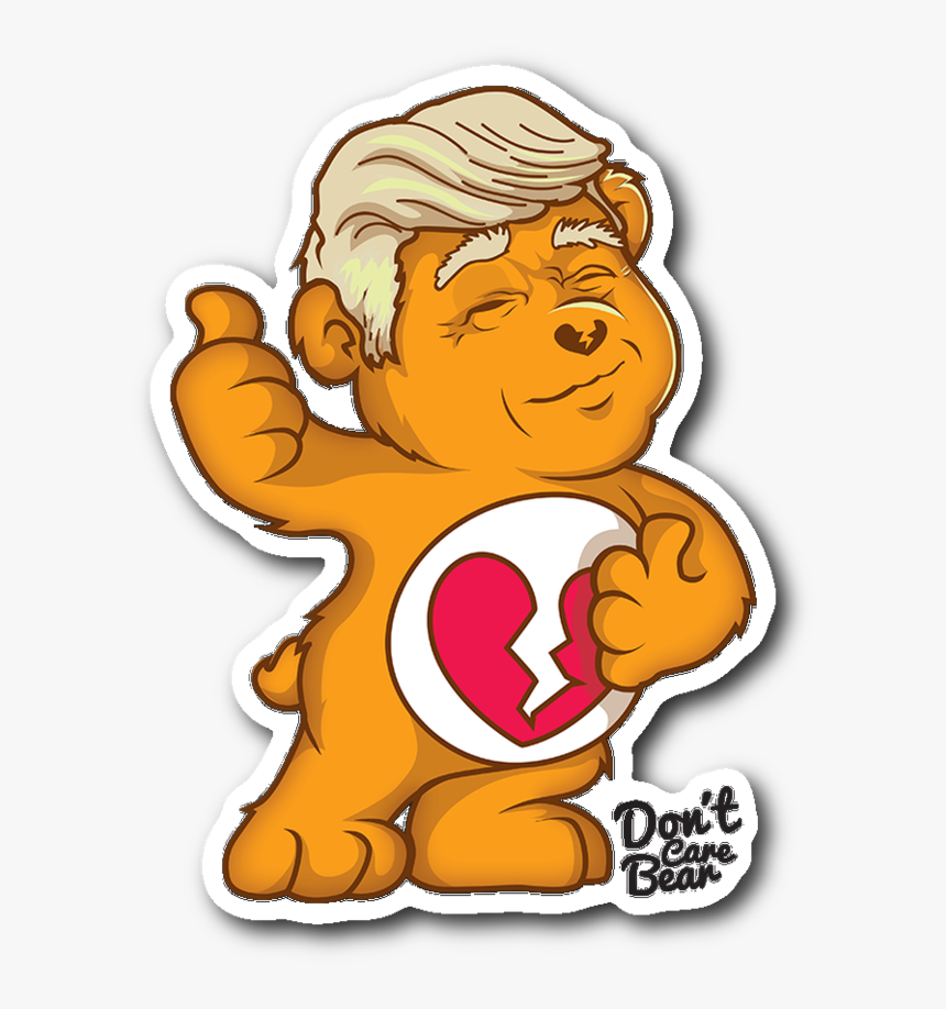 Don"t Care Bear Maga W/hair Trump Sticker - Donald Trump Care Bear, HD Png Download, Free Download