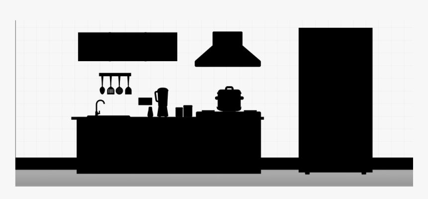 Cooking Silhouette Png -kitchen Silhouette - Kitchen Silhouette, Transparent Png, Free Download