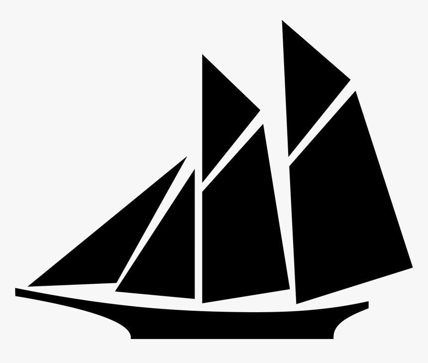 Sailboat Silhouette - Clip Art Sail Boat, HD Png Download, Free Download