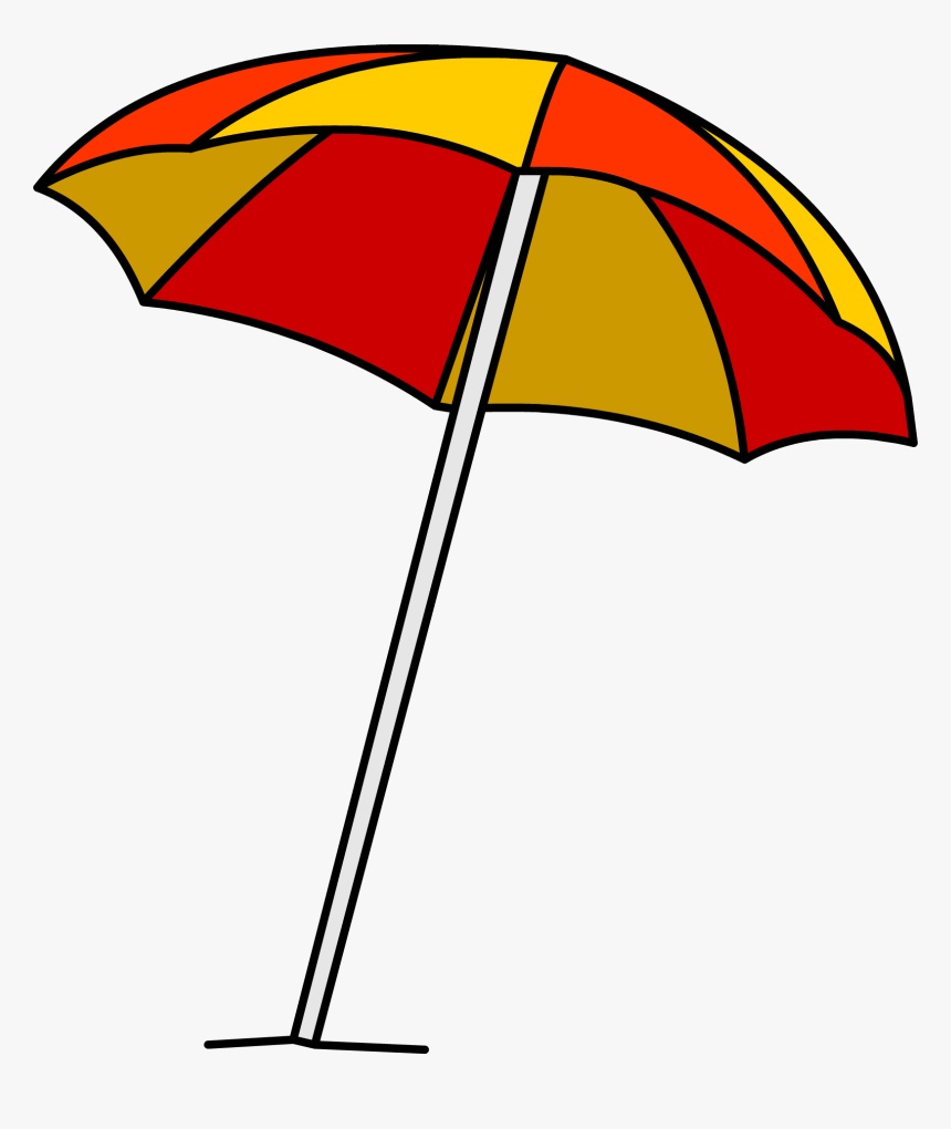Umbrella Beach Burberry Clip Art - Beach Umbrella Clipart, HD Png Download, Free Download