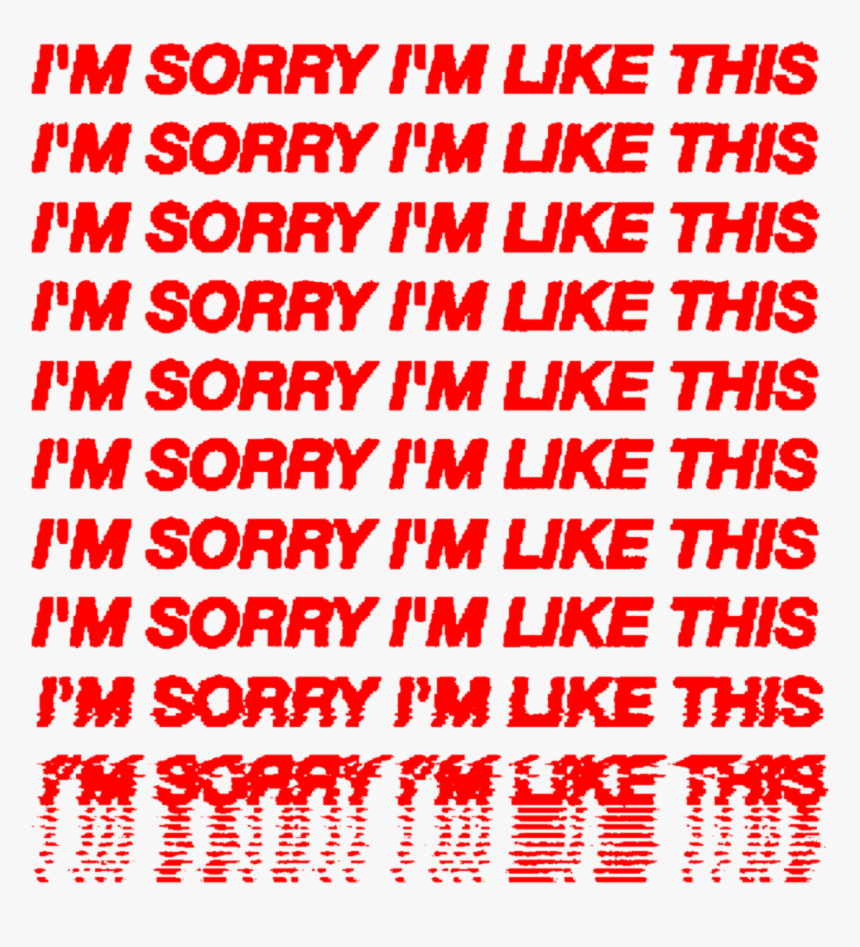 #sorry #aesthetic #red #shoppingbag #glitch #text #melting - Circle, HD Png Download, Free Download