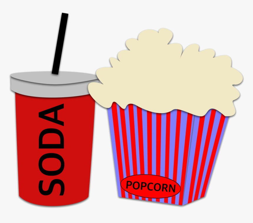 Popcorn Latest Clipart Soda Movie Snacks Cinema Etsy - Clipart Soda And Popcorn, HD Png Download, Free Download