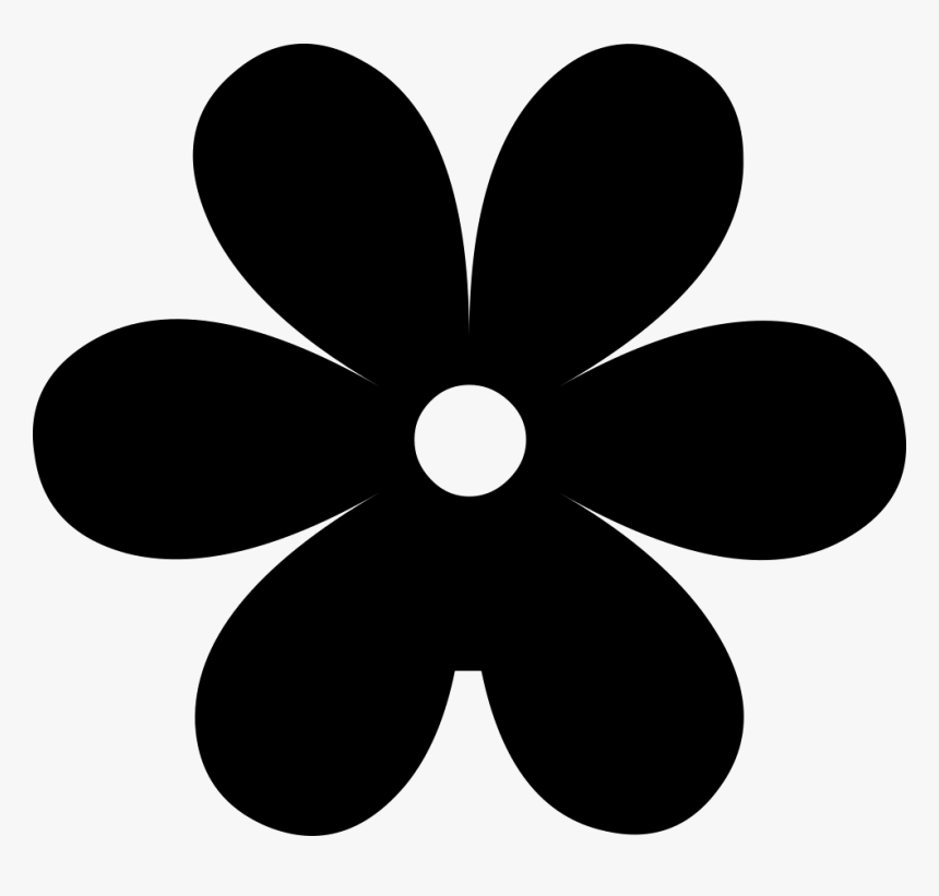 Clip Art Flower Silhouette Png - Simple Flower Silhouette Png, Transparent Png, Free Download
