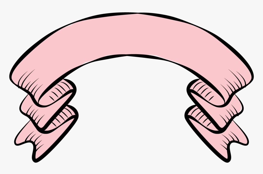 Pink Ribbon Portable Network Graphics Cartoon Adobe - Ribbon Banner Png Cartoon, Transparent Png, Free Download