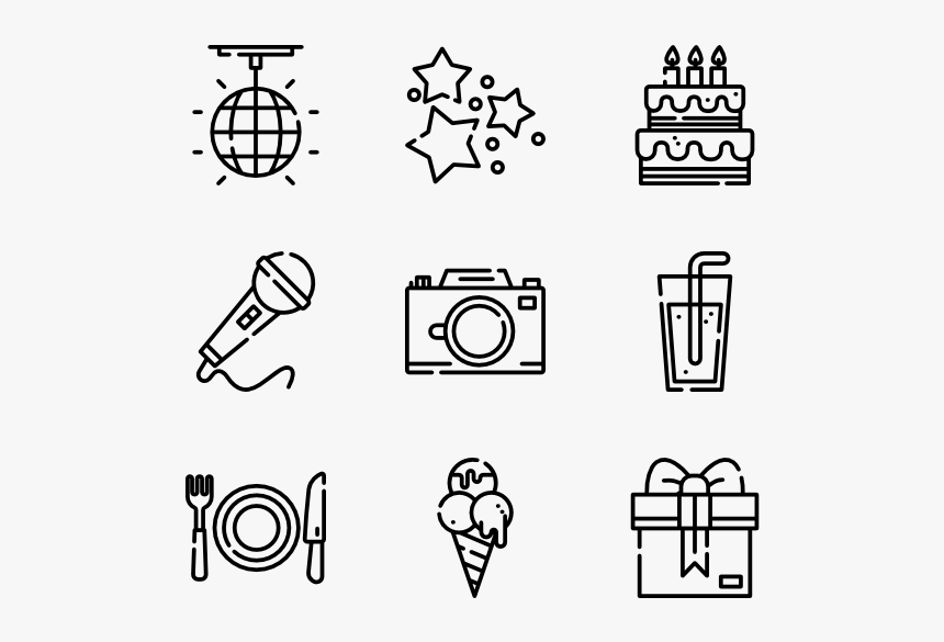Birthday - Space Icons Png, Transparent Png, Free Download