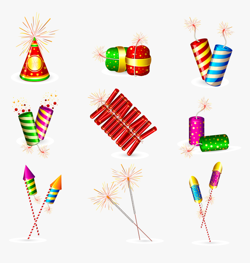 Transparent Firework Vector Png - Cartoon Images Of Crackers, Png Download, Free Download