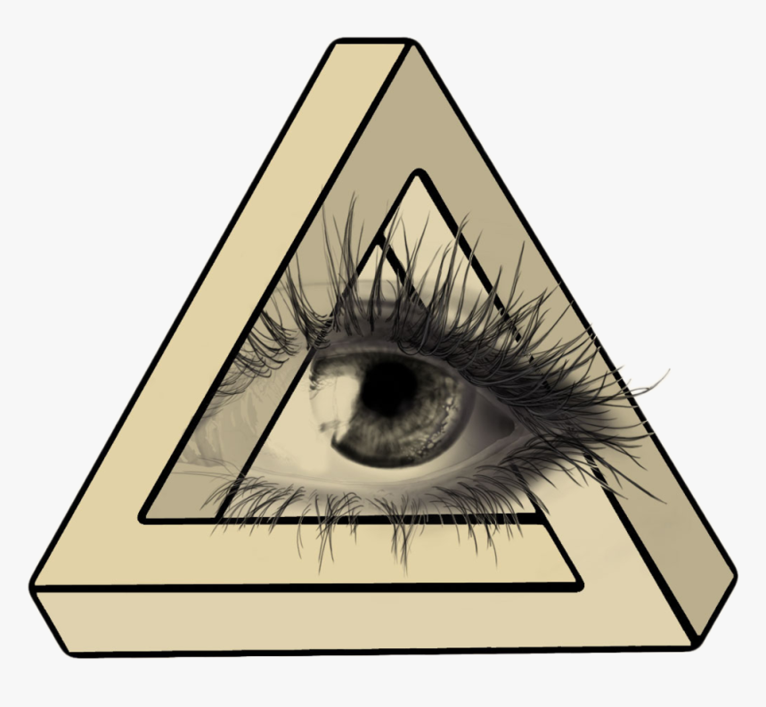 Eye Penrose Illusion Optical Triangle Drawing Clipart - Traiangle Tattoo Desing, HD Png Download, Free Download