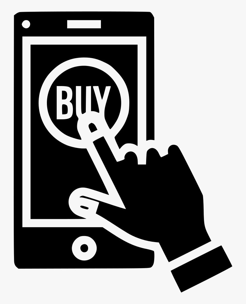 Mobile Online Store Shop Buy Sell Product Hand Gesture - Buy Sell White Icon Png, Transparent Png, Free Download