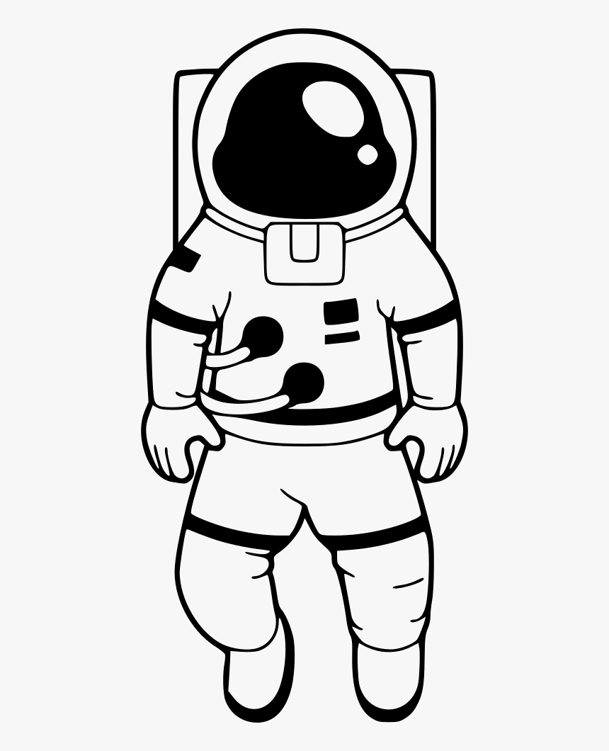 Astronaut - Astronaut Clip Art Black And White, HD Png Download, Free Download