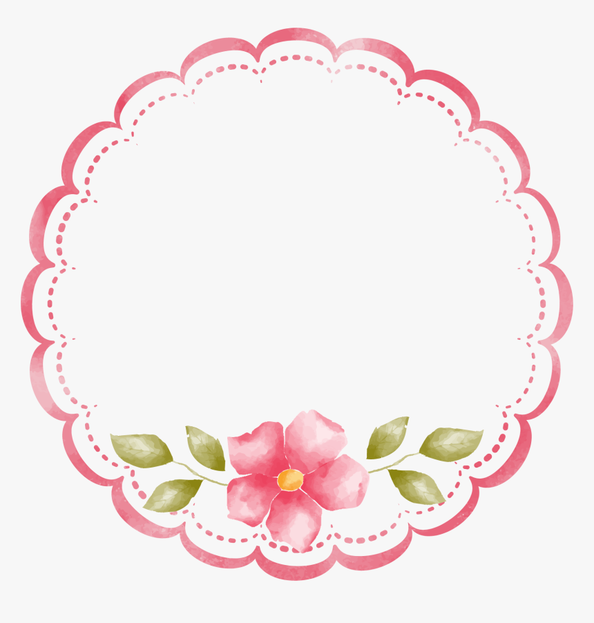 Decorative Round Border Frame Png Clip Art Gallery - Round Flower Frame Png, Transparent Png, Free Download