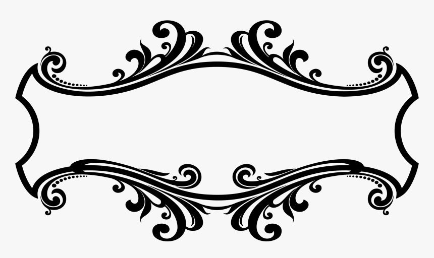 Decorative Ornamental Flourish Frame Design Icons Png - Border Design Black And White, Transparent Png, Free Download