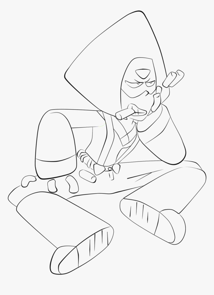 Cartoon Network Peridot Coloring Page, Printable Cartoon - Line Art Steven Universe, HD Png Download, Free Download