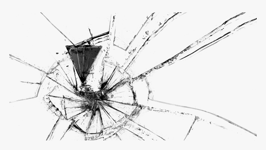 Elements Broken Simple Effect Glass Black Clipart - Breaking Glass Effect Png, Transparent Png, Free Download