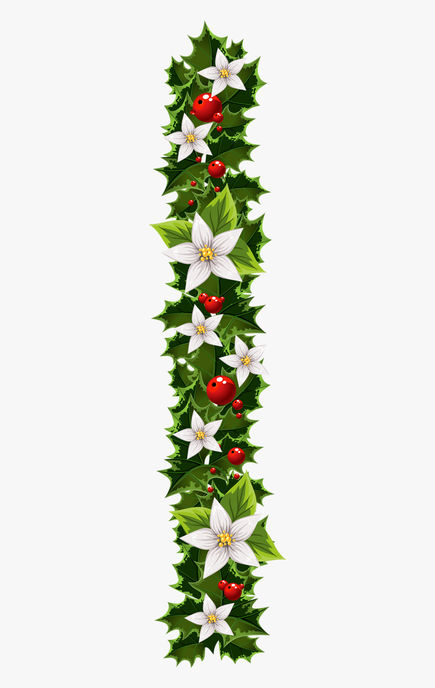 Transparent Christmas Clip Art - Christmas Garland Border Transparent Png, Png Download, Free Download