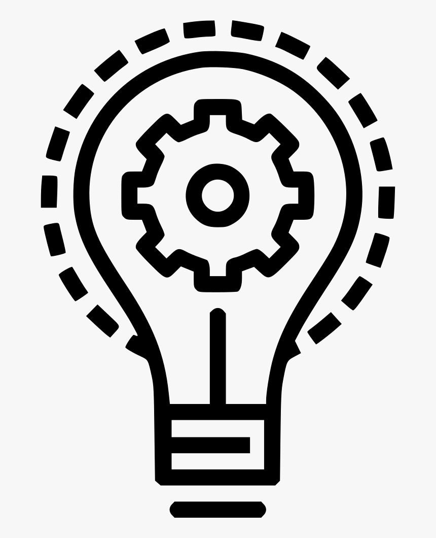 Bulb Idea Imagination Light Innovation Setting Gear - Bulb With Setting Icon, HD Png Download, Free Download