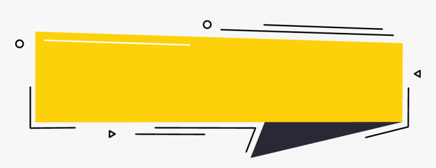 Download Yellow Banner With Black Down Right Abstract - Banner Yellow Png, Transparent Png, Free Download