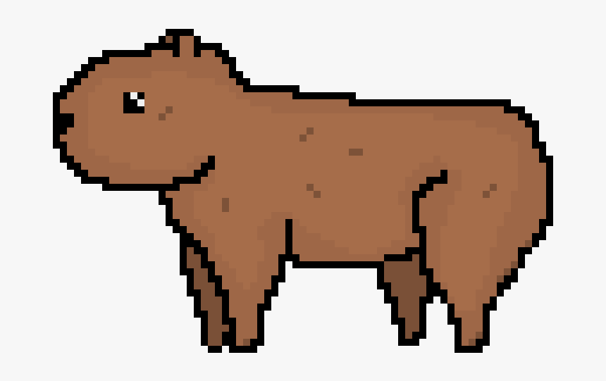 Capybara Clipart Transparent - Capybara Pixel Art, HD Png Download, Free Download