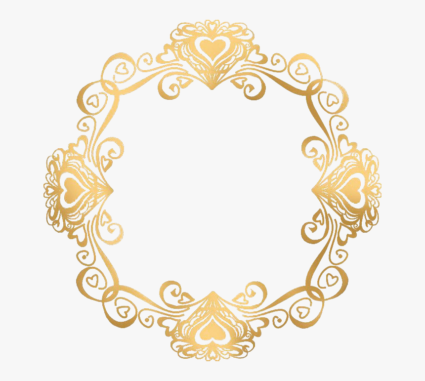Gold Wedding Border Png, Transparent Png, Free Download