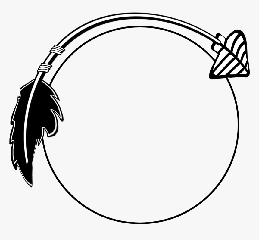 Black Curved Arrow Frame - Curved Tribal Arrow Clipart, HD Png Download, Free Download